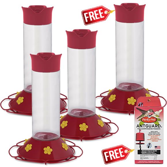 Perky-Pet® Buy 3 Get 1 FREE - “Our Best” Hummingbird Feeder with FREE Nectar